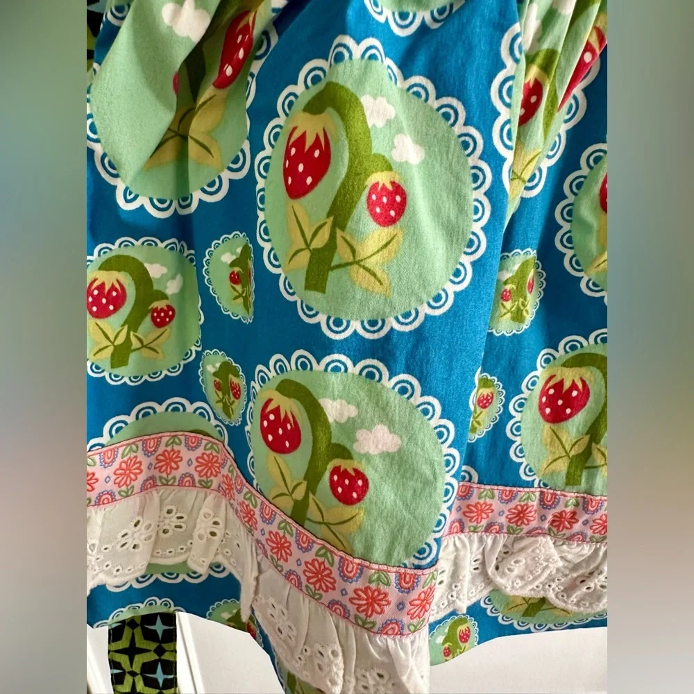 Matilda Jane Love Bug Knot Top Strawberries Ruffles Wonderful Parade NWT Size 2